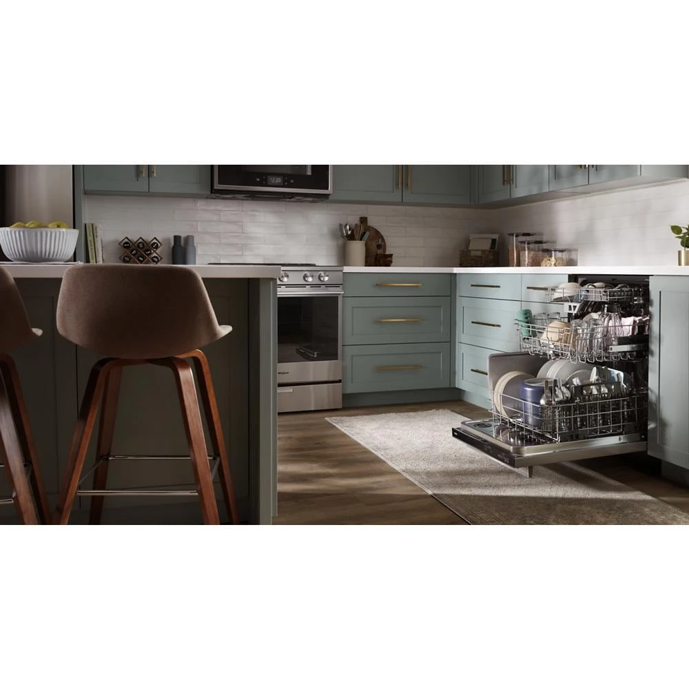 Fingerprint Resistant Quiet Dishwasher with 3rd Rack & Large Capacity WDTA80SAKZ