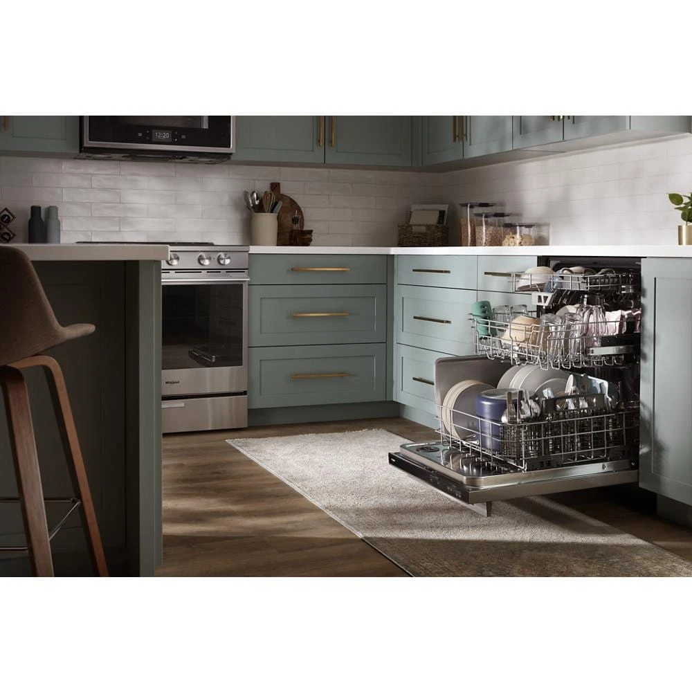 Fingerprint Resistant Quiet Dishwasher with 3rd Rack & Large Capacity WDTA80SAKZ