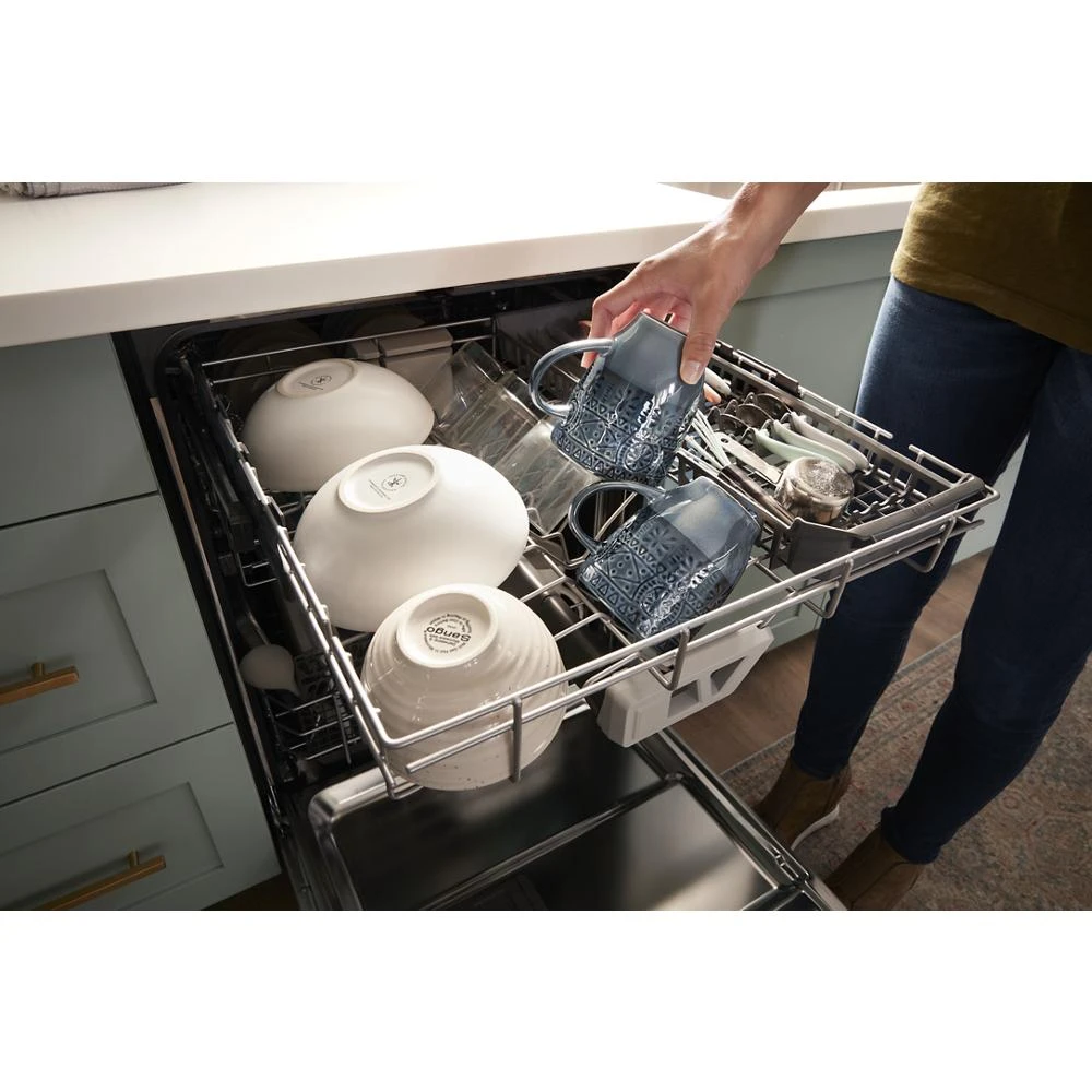 Eco Series Quiet Dishwasher with a washing 3rd Rack & Water Repellent Silverware Basket WDTS7024RZ