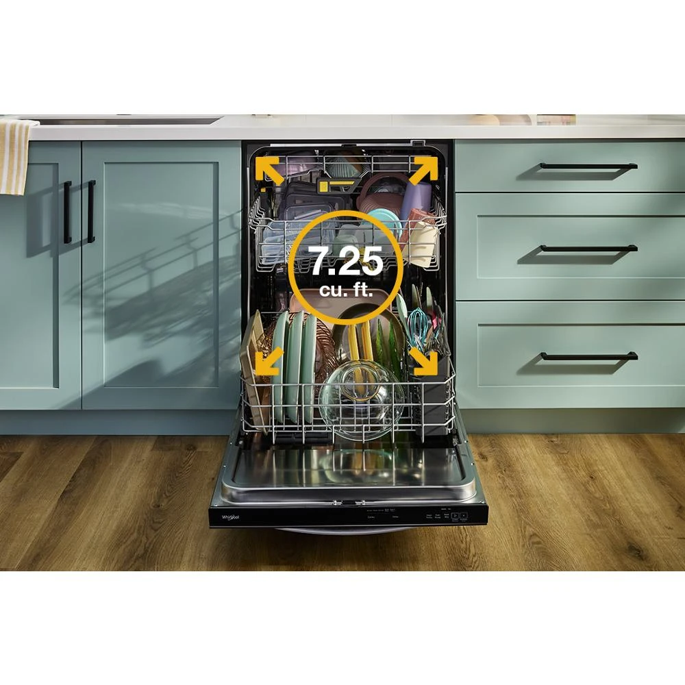 24-Inch Top Control Dishwasher with Total Coverage Wash and Auto Open Air Dry in Fingerprint Resistant Stainless Steel WDTS8024SV