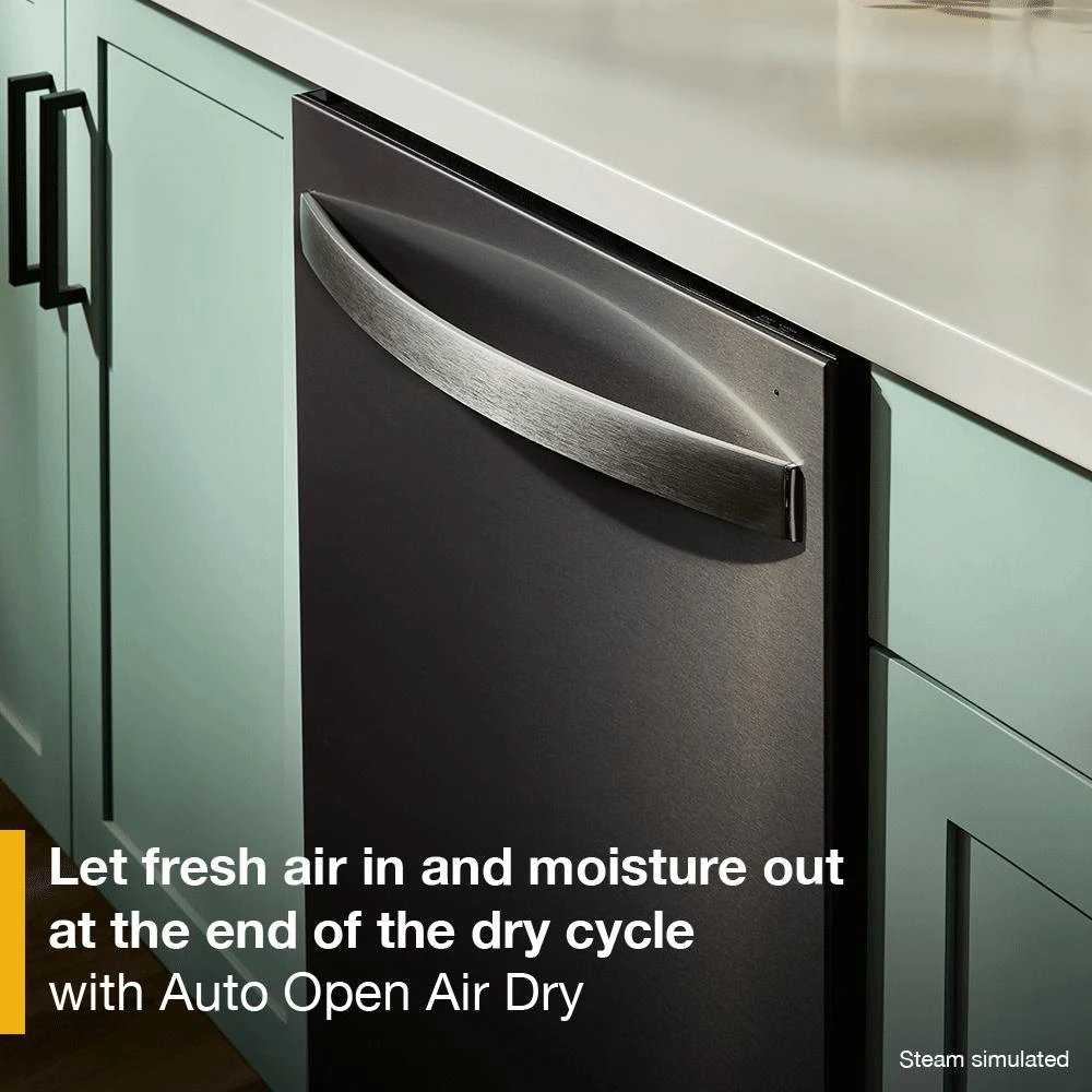 24-Inch Top Control Dishwasher with Total Coverage Wash and Auto Open Air Dry in Fingerprint Resistant Stainless Steel WDTS8024SV