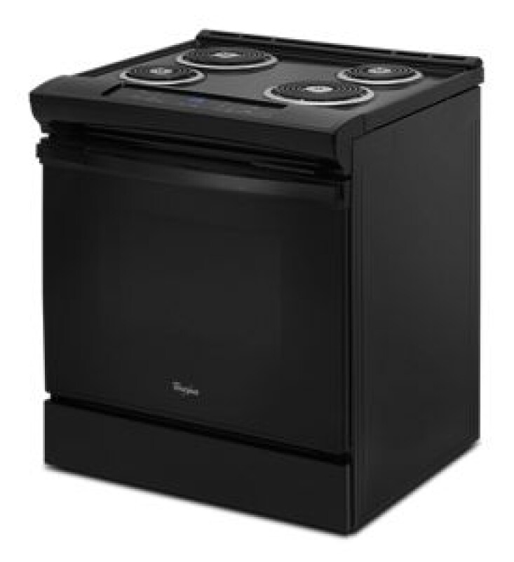 Whirlpool 4.8 cu. ft. Guided Electric Front Control Coil Range Black WEC310SAGB Picture 1