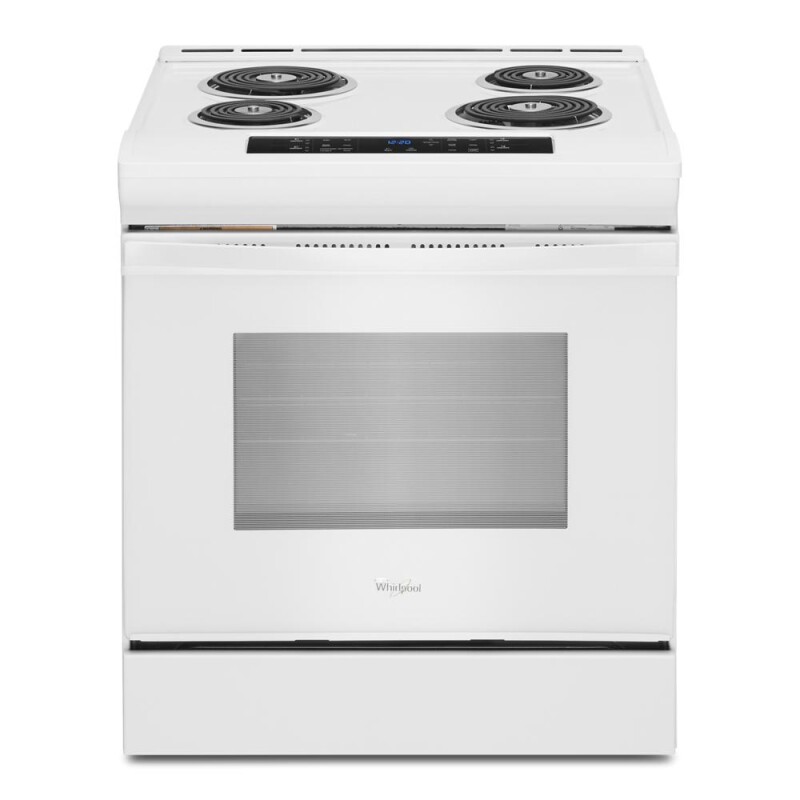 Whirlpool 4.8 cu. ft. Guided Electric Front Control Coil Range White WEC310SAGW Picture 1