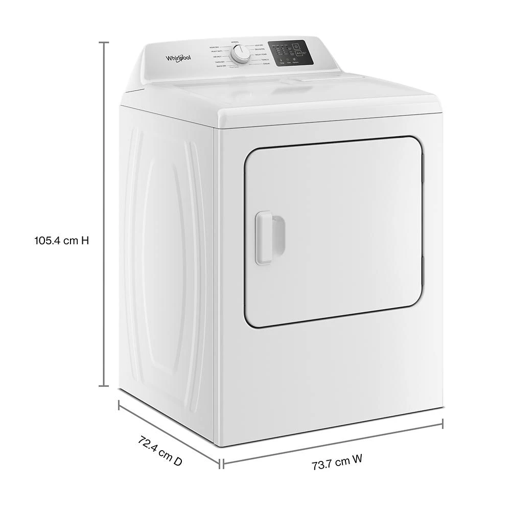 7.0 cu. ft. Electric Dryer with Adaptive Dry - Vented Top Load Matching WED4105SW