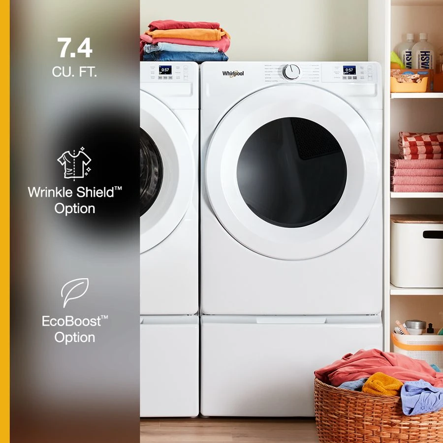 7.4 cu. ft. ENERGY STAR® Front Load Electric Dryer with Wrinkle Shield™ Option WED4720RW