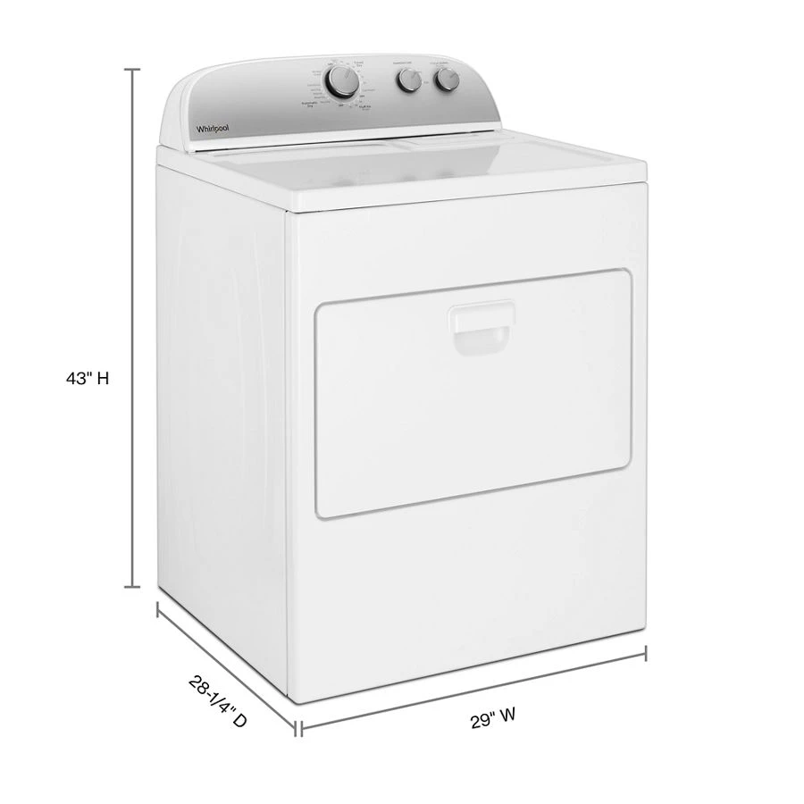 7.0 Cu. Ft. Top Load Electric Dryer With Autodry™ Drying System WED4950HW