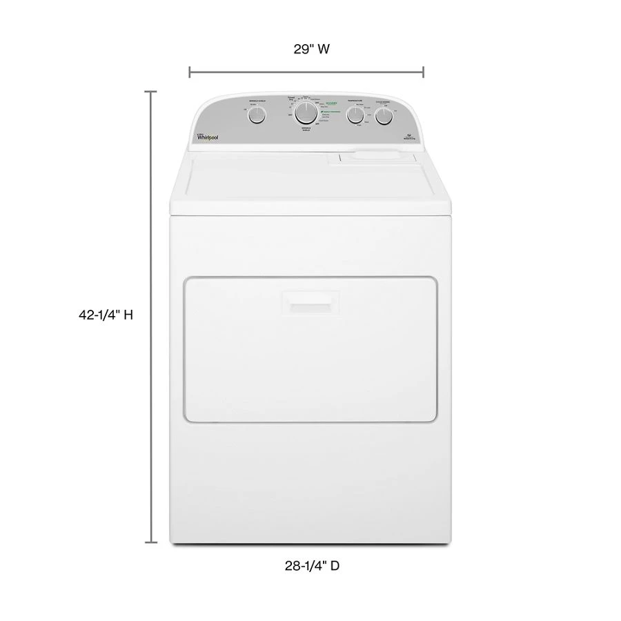 7.0 cu.ft Top Load Electric Dryer with Wrinkle Shield™ Plus WED5000DW