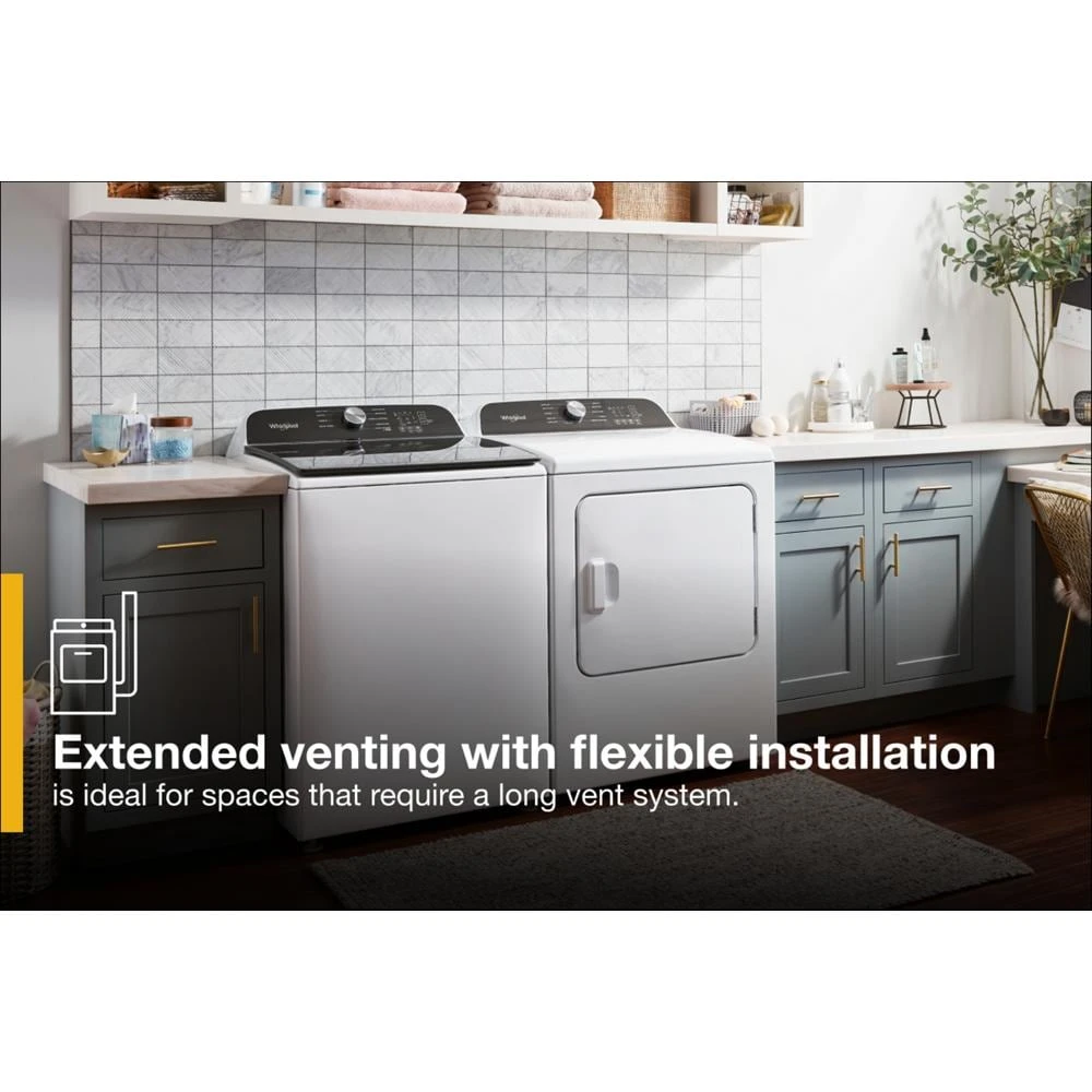 7.0 Cu. Ft. Long Vent Electric Moisture Sensing Dryer WED500CMW