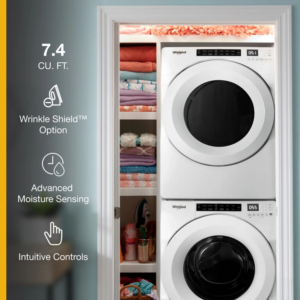 7.4 cu. ft. Front Load Electric Dryer with Intuitive Touch Controls WED5620HW