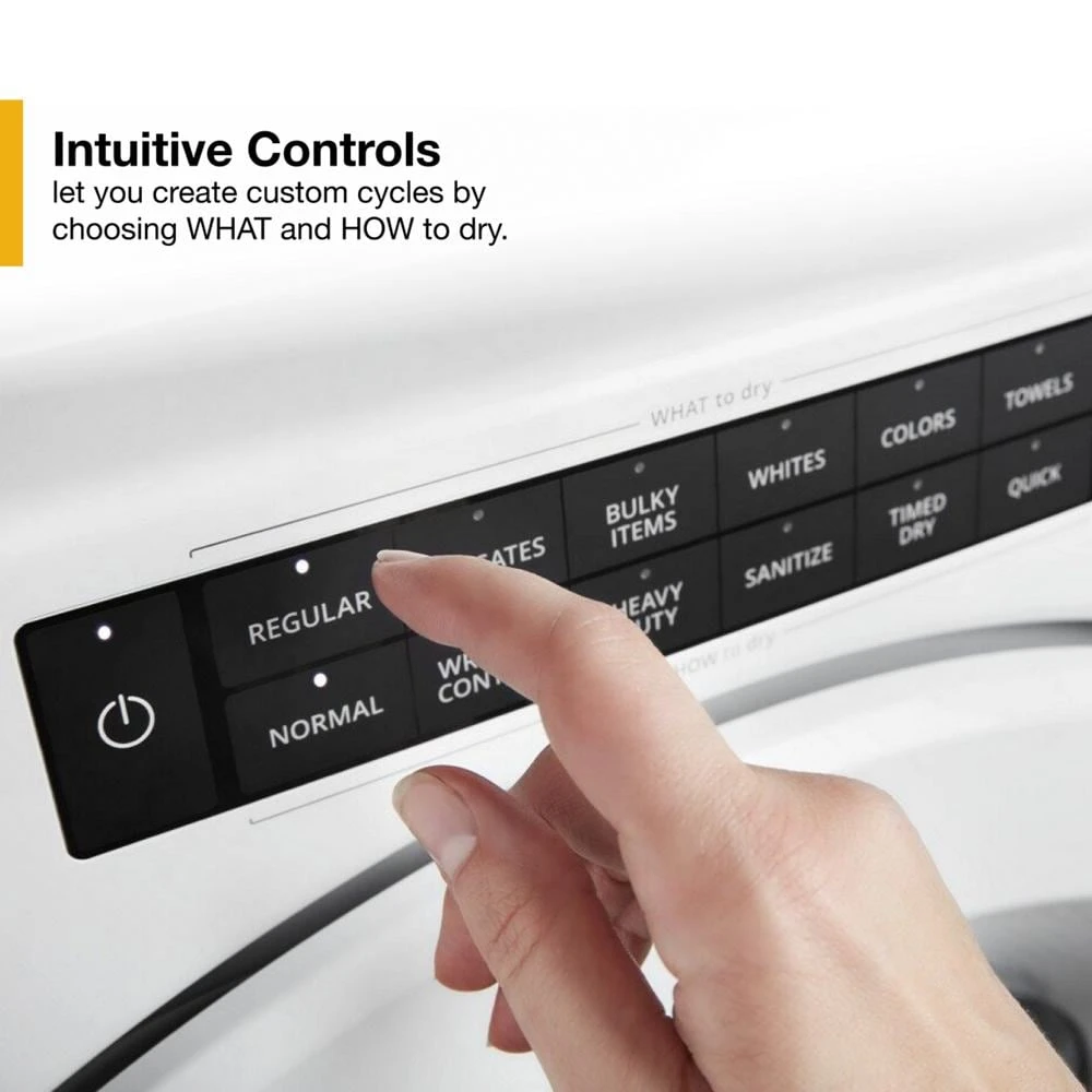 7.4 cu. ft. Front Load Electric Dryer with Intuitive Touch Controls WED5620HW
