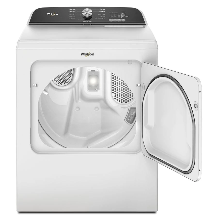 7.0 Cu. Ft. Whirlpool® Top Load Electric Dryer with Moisture Sensor WED6150PW