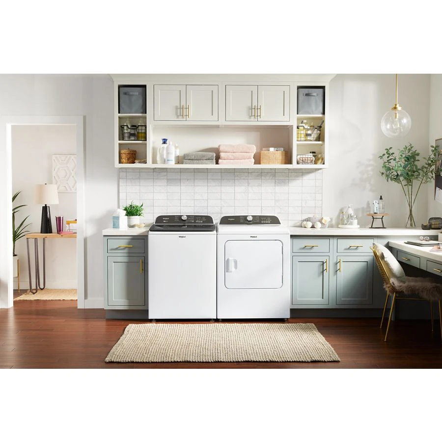 7.0 Cu. Ft. Whirlpool® Top Load Electric Dryer with Moisture Sensor WED6150PW