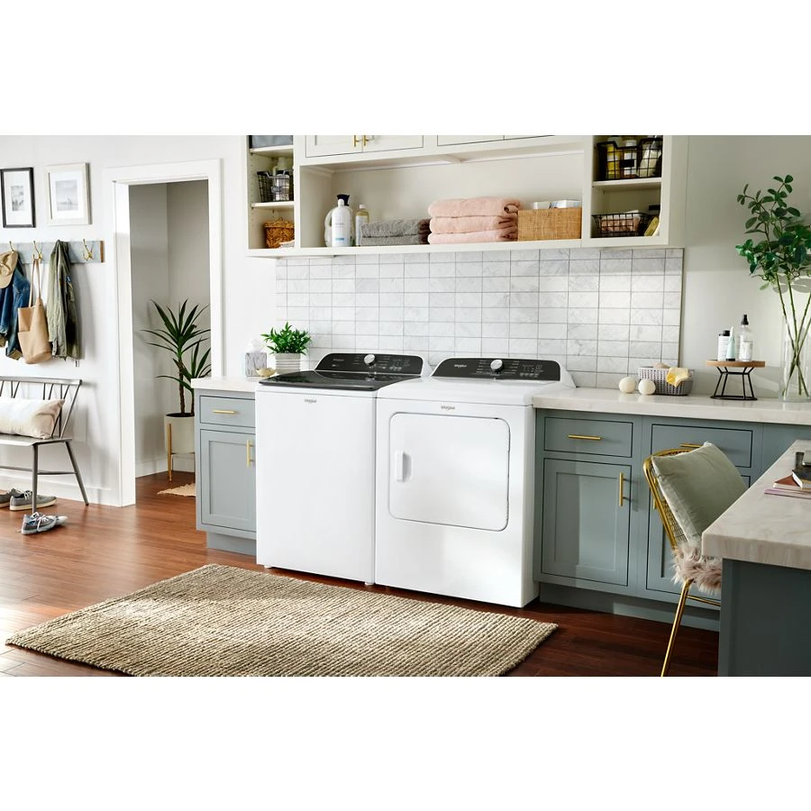 7.0 Cu. Ft. Whirlpool® Top Load Electric Dryer with Moisture Sensor WED6150PW