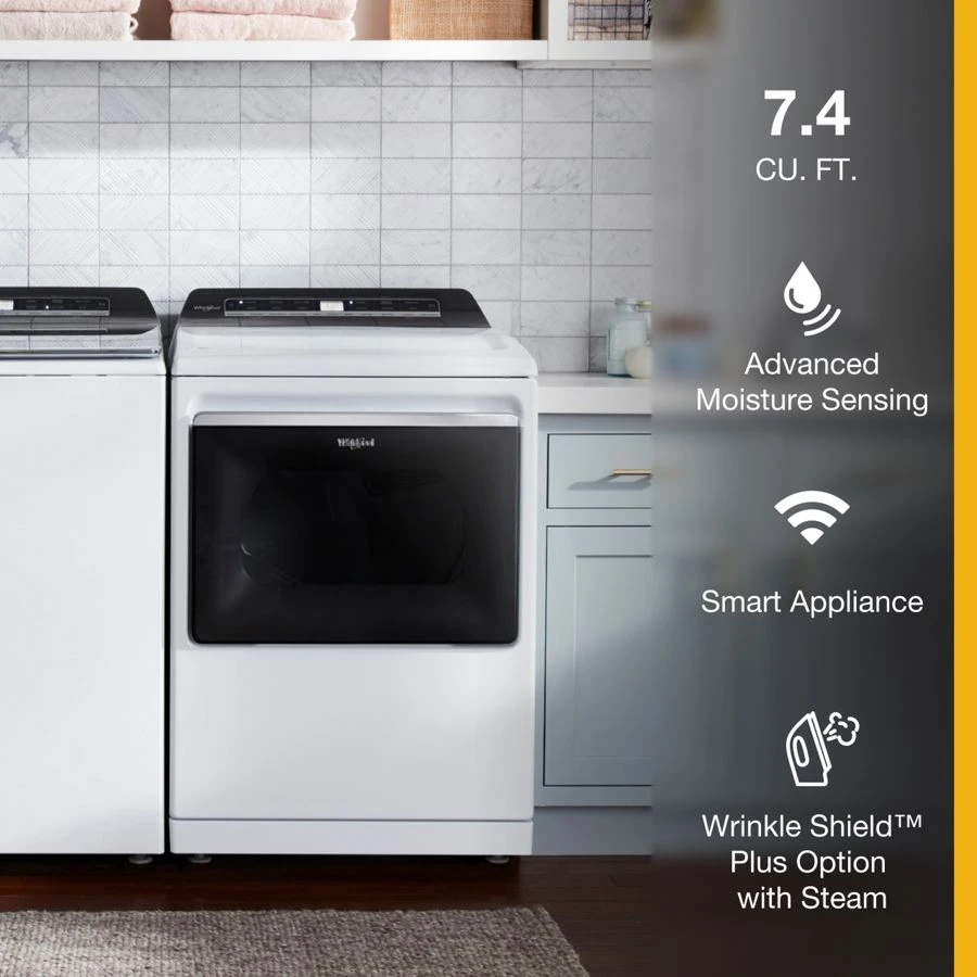 7.4 cu. ft. Smart Top Load Electric Dryer WED7120HW