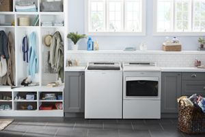 7.4 cu. ft. Top Load Electric Dryer with AccuDry Sensor Drying Technology WED7500GW