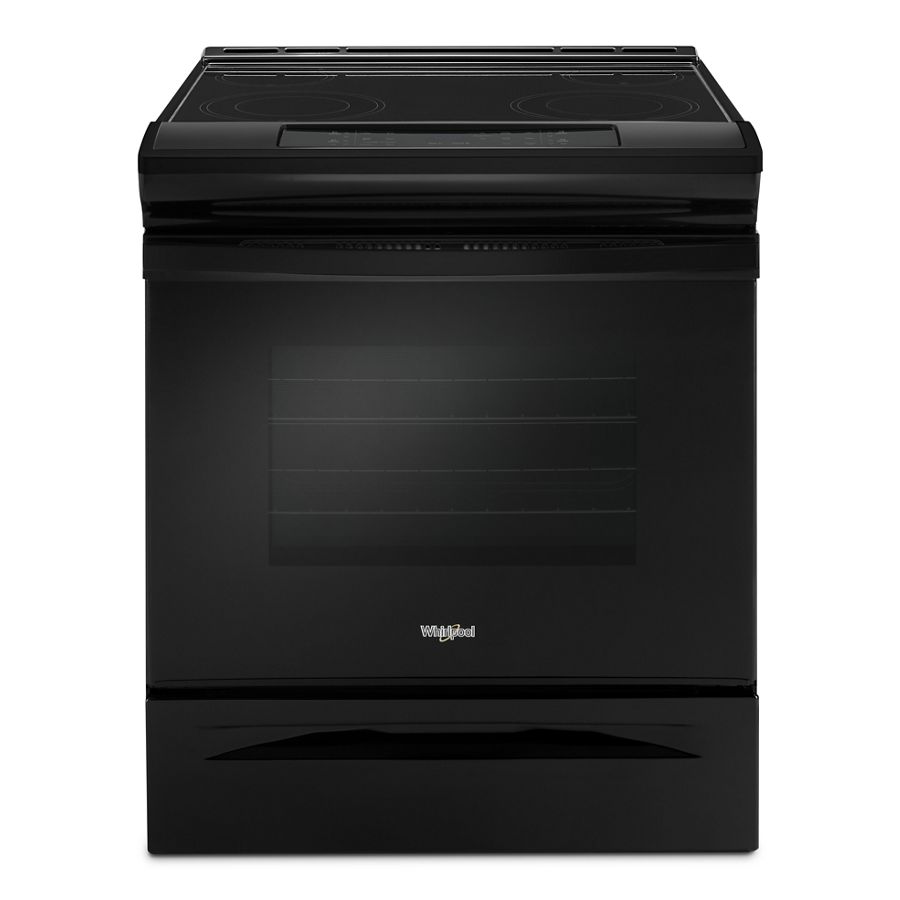 Whirlpool 4.8 cu. ft. Guided Electric Front Control Range With The Easy-Wipe Ceramic Glass Cooktop Black WEE510S0FB Picture 1