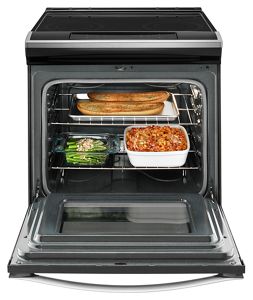 4.8 cu. ft. Guided Electric Front Control Range With The Easy-Wipe Ceramic Glass Cooktop WEE510S0FS