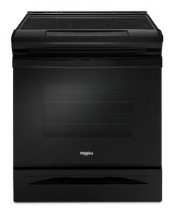 4.8 cu. ft. Guided Electric Front Control Range With The Easy-Wipe Ceramic Glass Cooktop WEE510SAGB