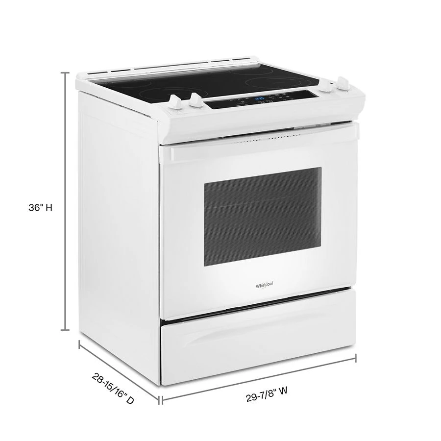 4.8 Cu. Ft. Whirlpool® Electric Range with Frozen Bake™ Technology WEE515S0LW