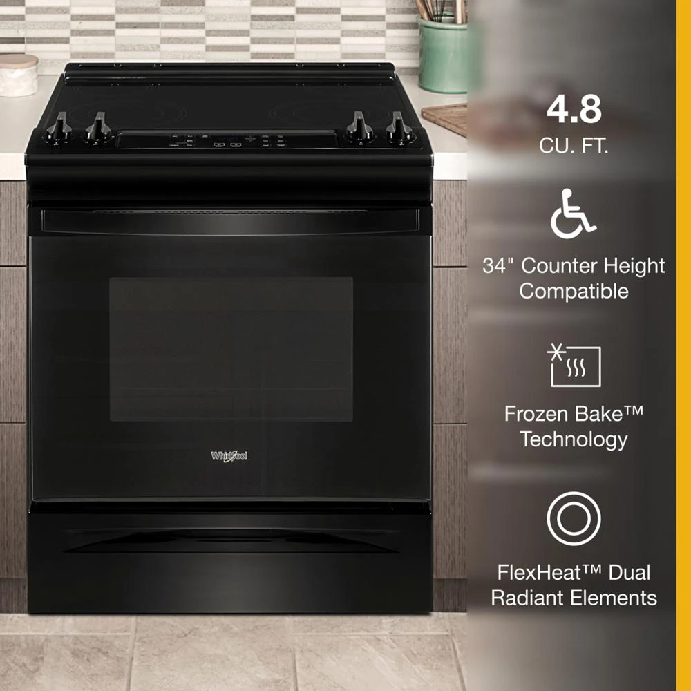 34" Tall Range with Self Clean Oven Cycle WEE515SALB