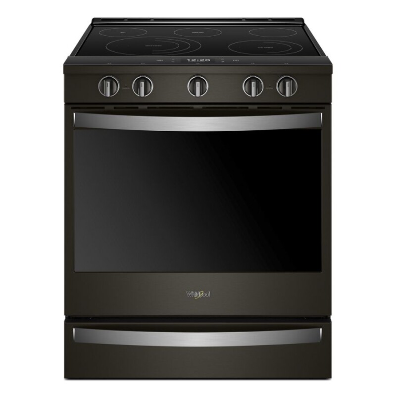 Whirlpool 6.4 cu. ft. Smart Slide-in Electric Range with Air Fry, when Connected Black Stainless WEE750H0HV Picture 1