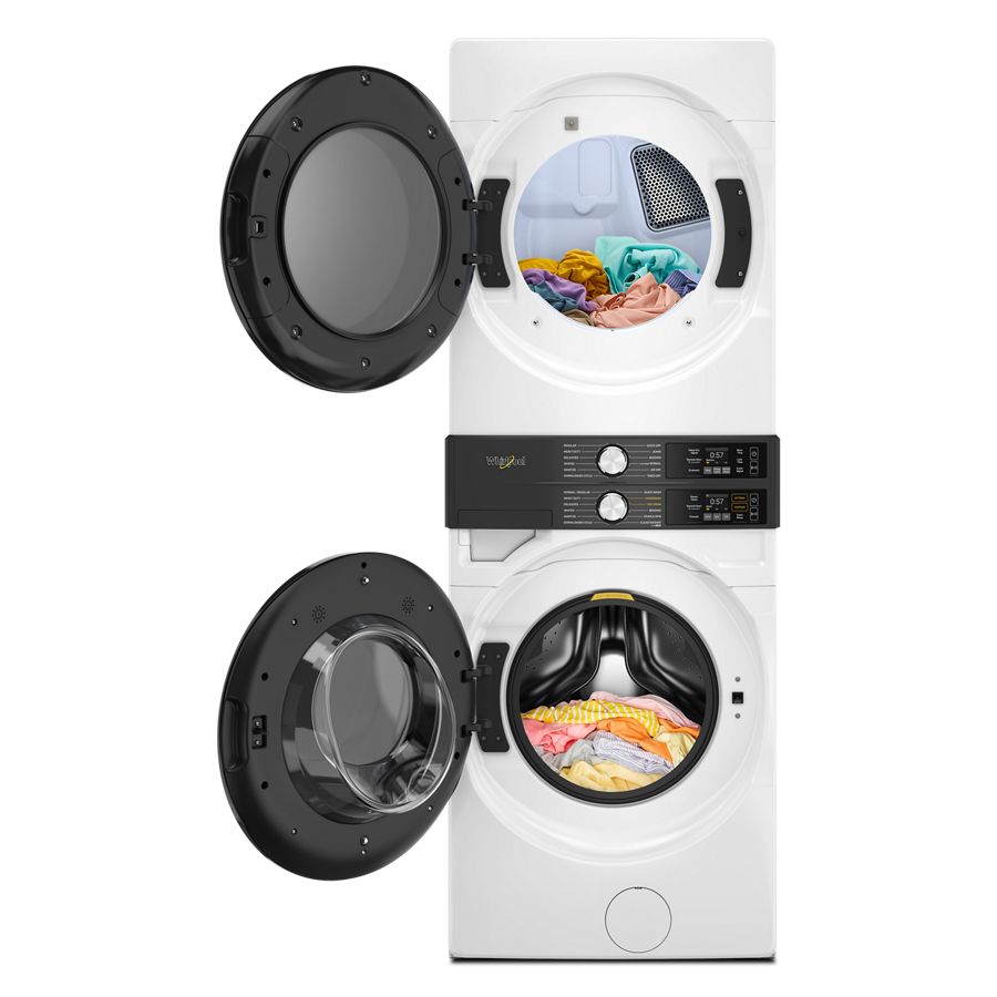 4.5 Cu. Ft. Smart Energy Star® Front Load Washer & 7.4 Cu. Ft. Electric Dryer Laundry Tower With Freshflowtm Vent System & Uv Clean Technology WEF5727TW