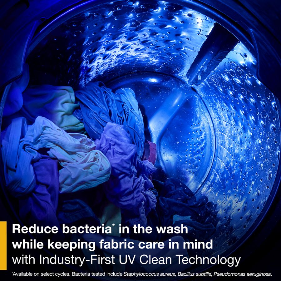 4.5 Cu. Ft. Smart Energy Star® Front Load Washer & 7.4 Cu. Ft. Electric Dryer Laundry Tower With Freshflowtm Vent System & Uv Clean Technology WEF5727TW