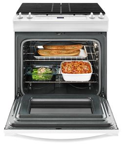 5.0 cu. ft. Front Control Gas Range with Cast-Iron Grates WEG515S0FW