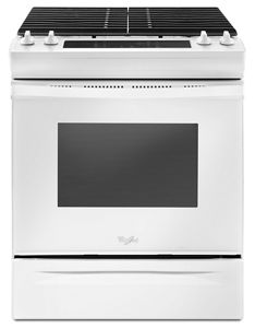 5.0 cu. ft. Front Control Gas Range with Cast-Iron Grates WEG515S0FW