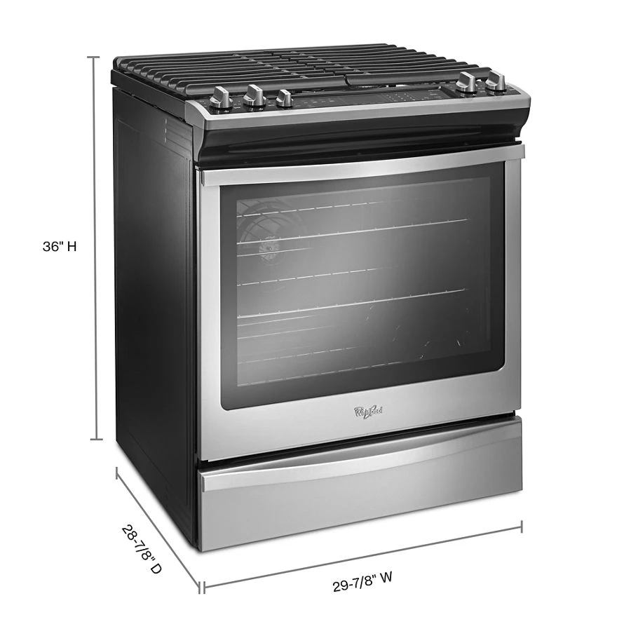 5.8 Cu. Ft. Slide-In Gas Range with EZ-2-Lift™ Hinged Grates WEG745H0FS