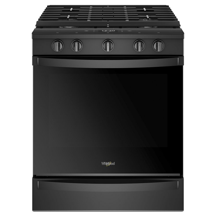 Whirlpool 5.8 Cu. Ft. Smart Slide-in Gas Range With Air Fry, When Connected Black WEG750H0HB Picture 1