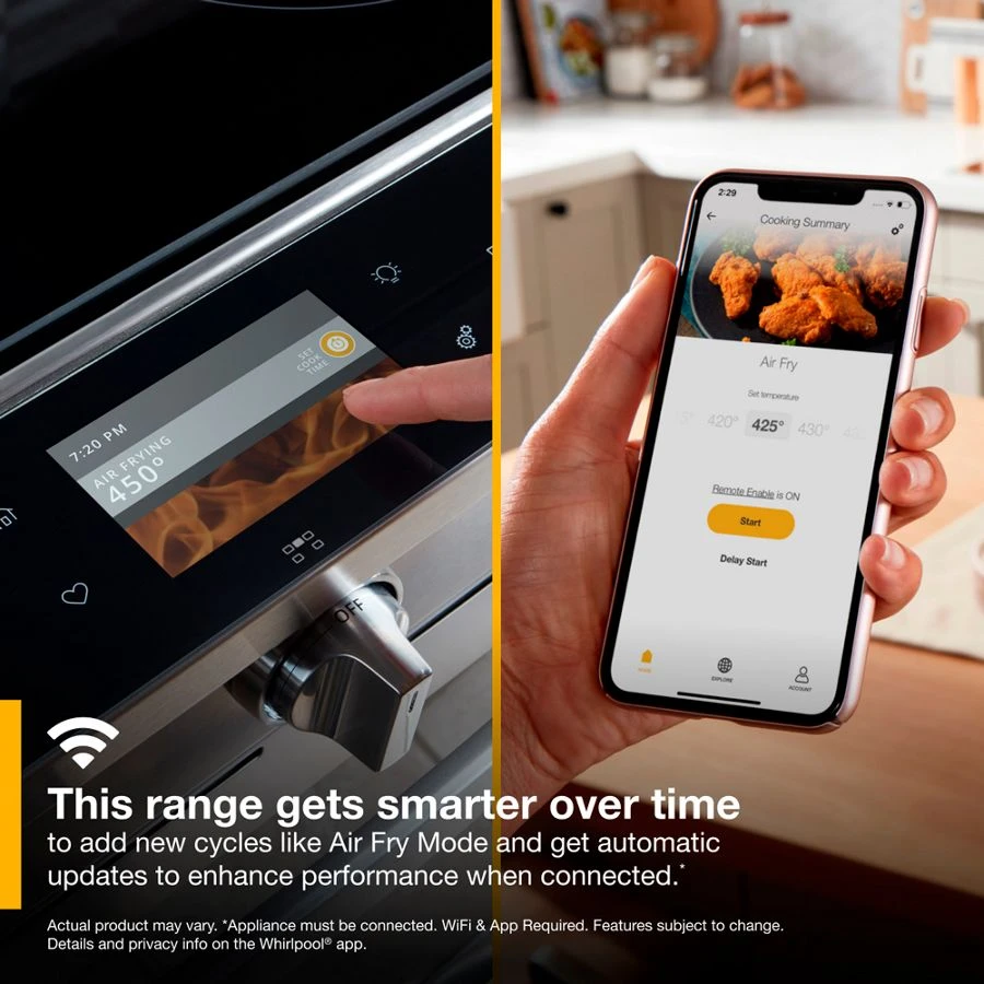 5.8 Cu. Ft. Smart Slide-in Gas Range With Air Fry, When Connected WEG750H0HW