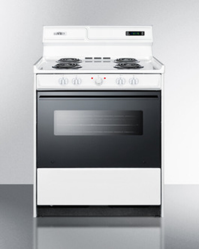 Summit 30" Wide Electric Coil Top Range Black WEM230DK Picture 1