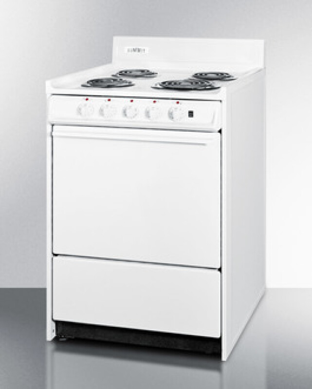 24" Wide Electric Coil Top Range WEM6171Q