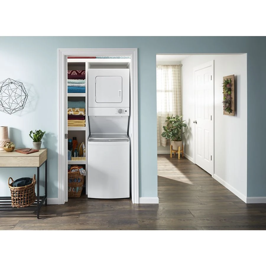 1.6 cu.ft Electric Stacked Laundry Center 6 Wash cycles and AutoDry™ WET4024HW