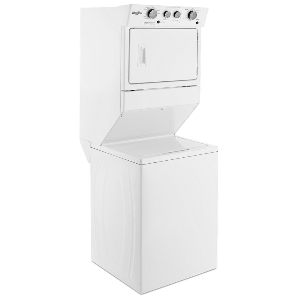 Whirlpool 3.5 cu.ft Electric Stacked Laundry Center 9 Wash cycles and AutoDry White WET4027HW Picture 1