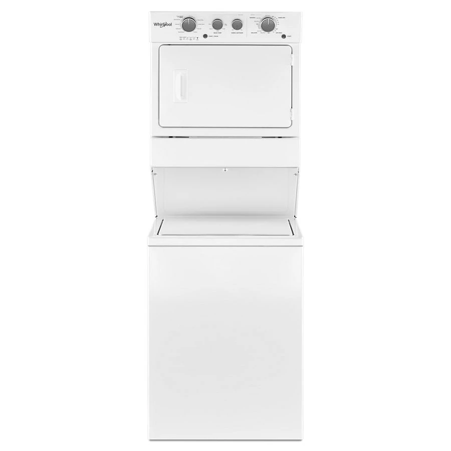 3.5 cu.ft Long Vent Electric Stacked Laundry Center 9 Wash cycles and AutoDry™ WETLV27HW