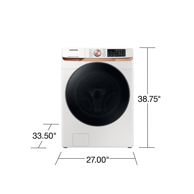 5.0 cu. ft. Extra Large Capacity Smart Front Load Washer with Super Speed Wash and Steam in Ivory WF50BG8300AEUS
