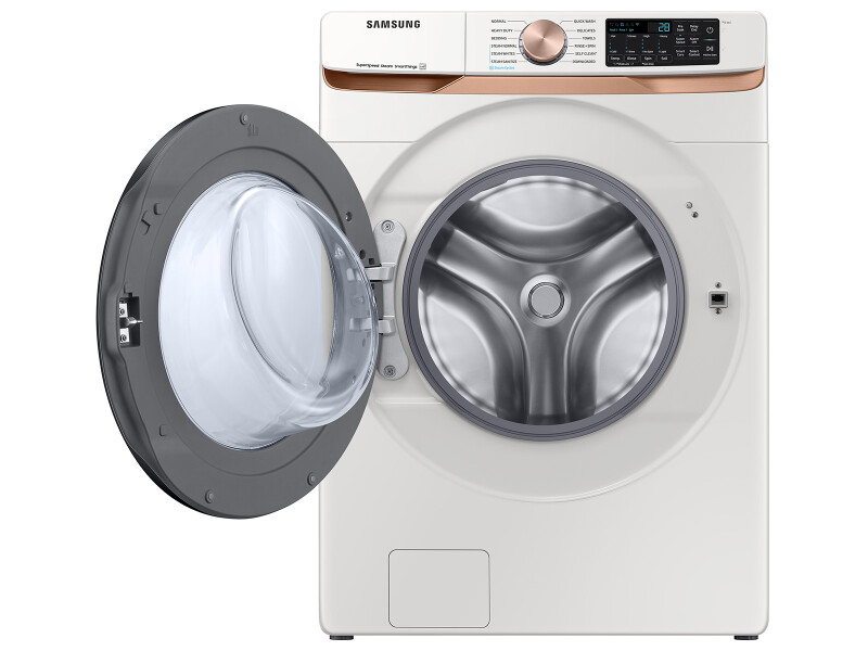 5.0 cu. ft. Extra Large Capacity Smart Front Load Washer with Super Speed Wash and Steam in Ivory WF50BG8300AEUS