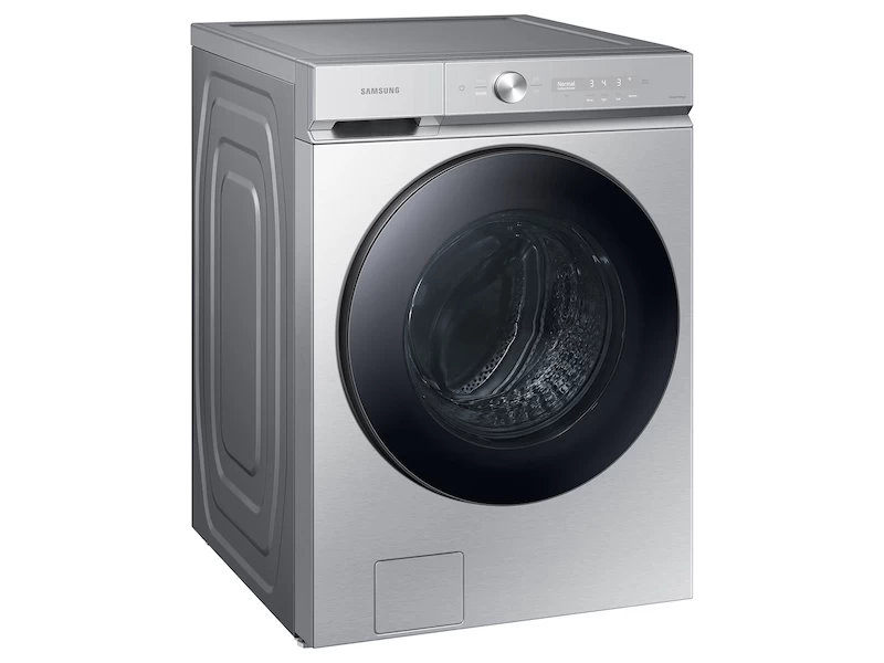 Bespoke 5.3 cu. ft. Ultra Capacity Front Load Washer with Super Speed Wash and AI Smart Dial in Silver Steel WF53BB8700ATUS
