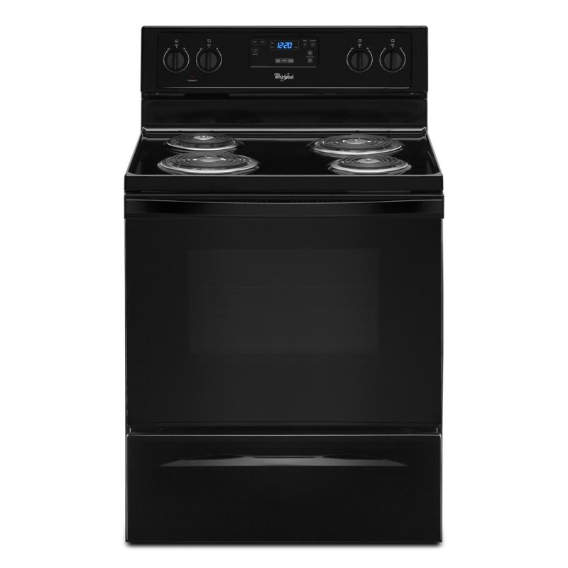 Whirlpool 4.8 Cu. Ft. Freestanding Counter Depth Electric Range Black WFC150M0EB Picture 1