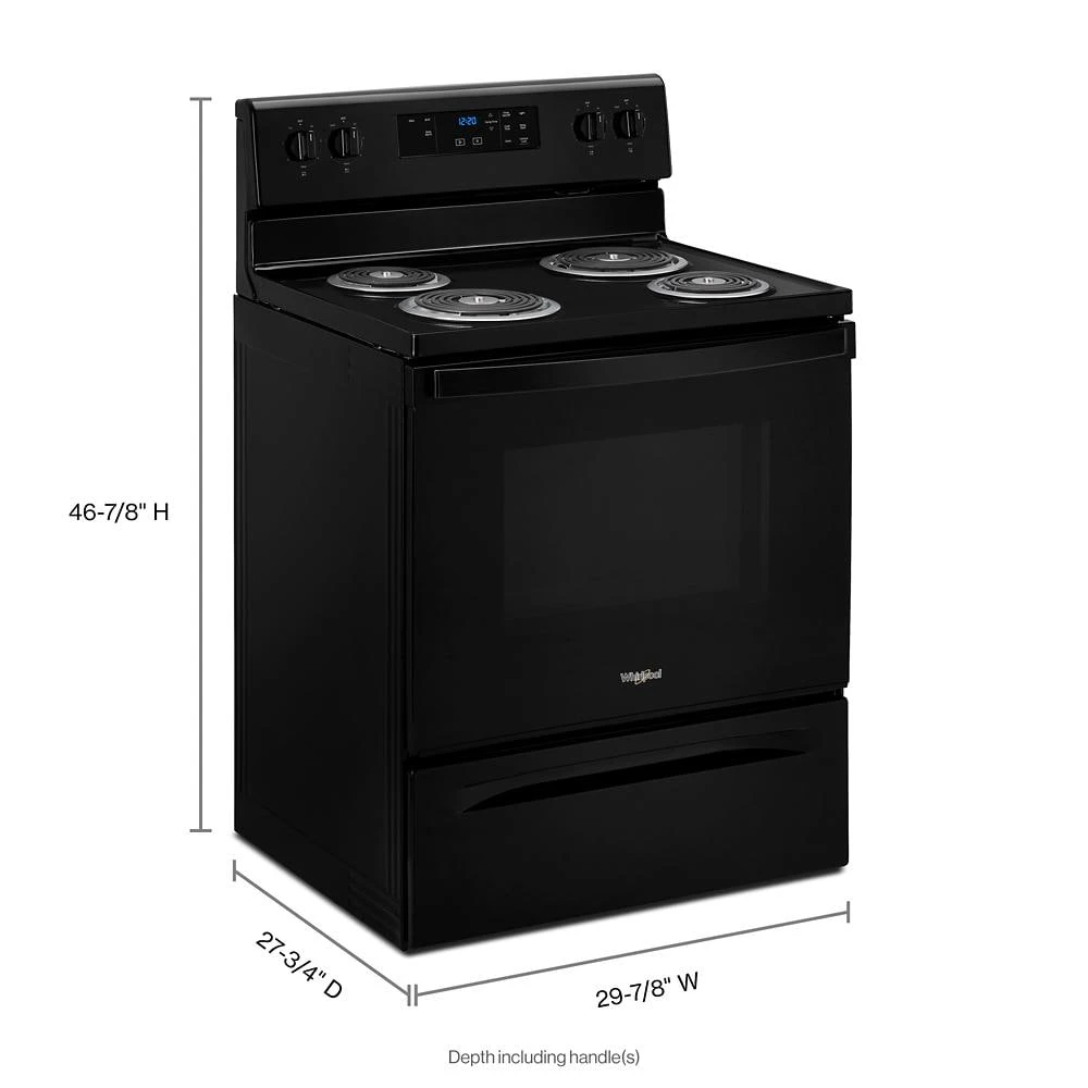 4.8 cu. ft. Electric Range with Keep Warm setting WFC150M0JB