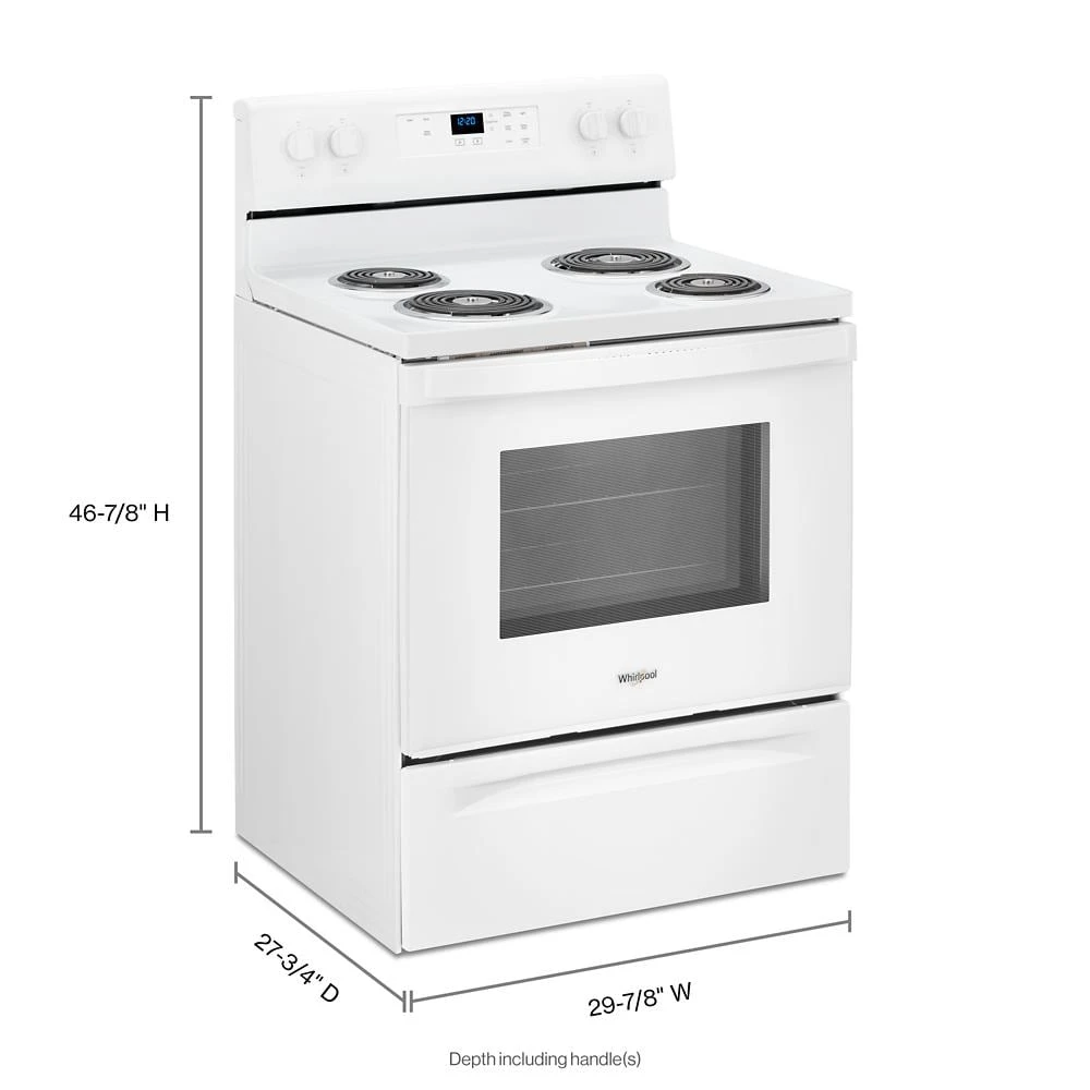 4.8 cu. ft. Electric Range with Keep Warm setting WFC150M0JW