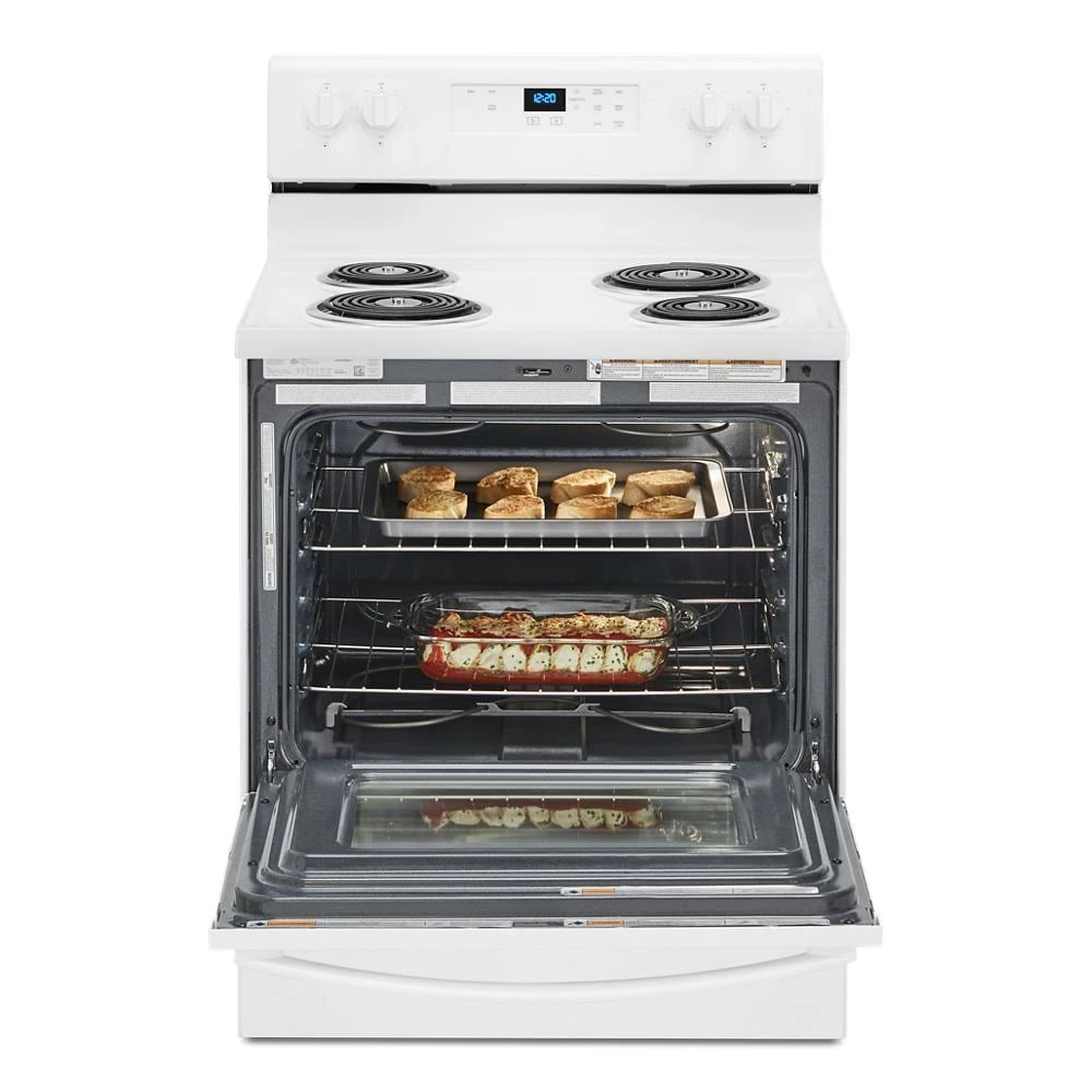 4.8 cu. ft. Electric Range with Keep Warm setting WFC150M0JW