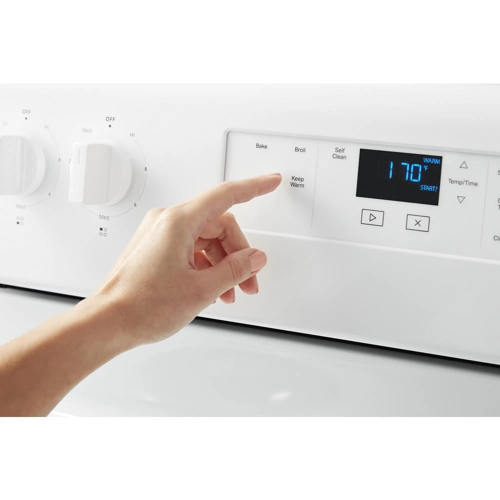 4.8 cu. ft. Electric Range with Keep Warm setting WFC315S0JW