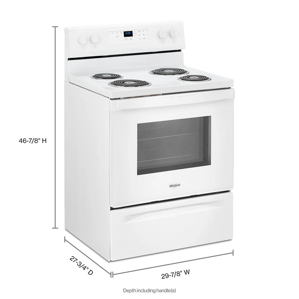 4.8 cu. ft. Electric Range with Keep Warm setting WFC315S0JW