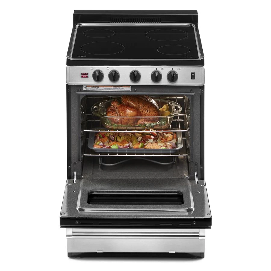 24-inch Freestanding Electric Range with Upswept SpillGuard™ Cooktop WFE500M4HS
