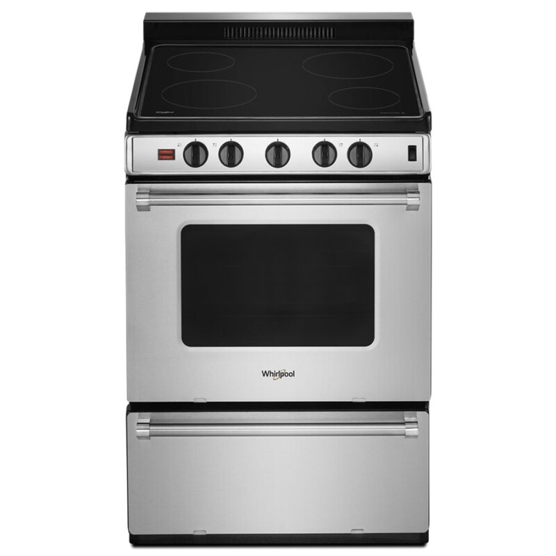 Whirlpool 24-inch Freestanding Electric Range with Upswept SpillGuard™ Cooktop Stainless Steel WFE500M4HS Picture 1