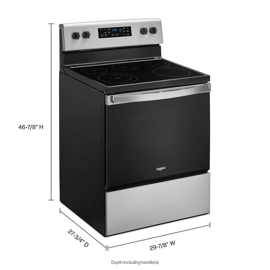5.3 cu. ft. Whirlpool® electric range with Frozen Bake™ technology WFE505W0JZ