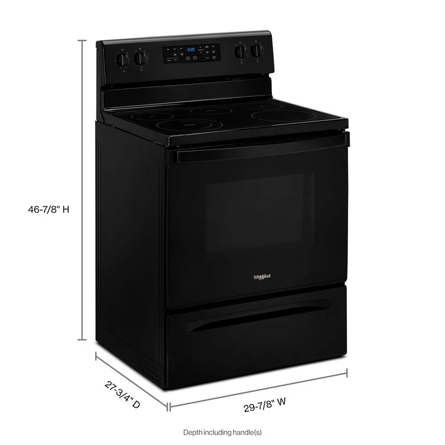 5.3 cu. ft. Whirlpool® electric range with Frozen Bake™ technology WFE525S0JB
